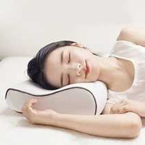 숙면 3D 메모리폼 베개 분리형커버 곡선베개 안전인증, 단품