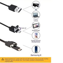 배관내시경 하수구내시경 카메라 안드로이드 전화 USB 카메라 뱀 케이블 내시경 유형 C 미니 낚시, 03 2m_01 Soft cable