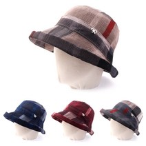 체크벙거지모자B3013 버킷햇 엄마모자