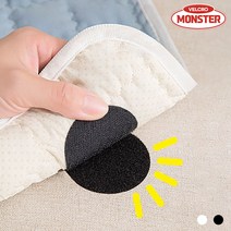 몬스터 벨크로 초강력 테이프 침대 시트 패드 이불 고정 밀림방지, 화이트 (5세트)