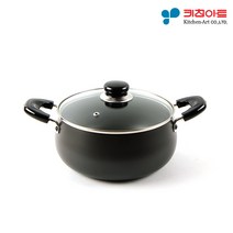 키친아트 쥬노 블랙 경질냄비 양수 18cm (EL1224)