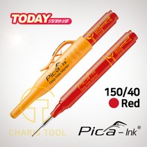 피카 잉크 딥홀 마커 150 잉크 마카 다용도 마킹 빨간색 파란색 검정색 카리스툴, 피카 딥홀마커 150/40 (레드), 1개