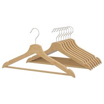 [이케아] 원목 나무 옷걸이 - 부메랑 2세트 (16개) / 내추럴 검정 하양 / Natural Black White / Clothes Hanger - Bumerang, 내추럴 (Natural), 1개