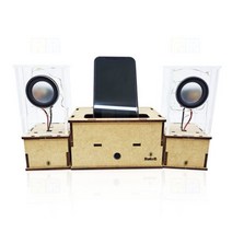 LED 크리스탈 우드스피커 S2 (블루투스)/과학 실험 키트 교구 도구 만들기