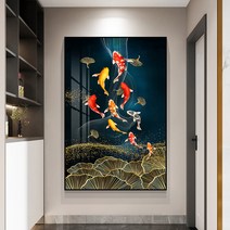 HZJL 3D 다이아몬드 황금 물고기 대형 보석십사수 라운드 큐빅 DIY세트 집순이 집돌이 취미 태교십자수200010694, 90x160