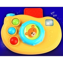 플래쉬 셔터가 있는 아기 카메라 장난감 영아 멜로디 치발기 생후 3개월 6개월 놀잇감