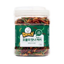 오블리 대용량 맛나져키 강아지 오리고기+치즈 장건강 모이스트 버거 간식 1kg