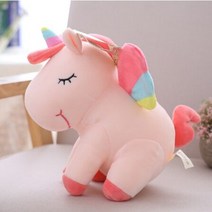 귀여운 유니콘 플러시 장난감 무지개 날개가 있는 만화 말 동물 플러시 인형 아기 어린이 선물용 25-55cm, 55cm, pink