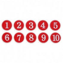 아트사인 에폭시 번호판 (빨강) 1150 표지판 숫자판 원형 숫자, 91~100