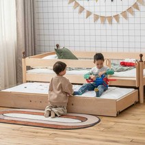 단층 침대 가드형 초등학생 여아 남아 남매 자매 어린이 수퍼 싱글, 90 기본 모델 01