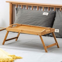 접이식 테이블 좌식 베드트레이 책상 뱀부트레이 노트 캠핑 용품 원목 북 침대, 상세페이지 참조