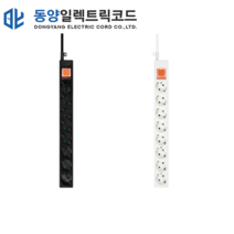 동양 8구 메인 스위치 멀티탭 16A 블랙 화이트 길이, 5M