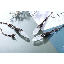 VadiForest 천연 흑요석 다우징 펜듈럼 레이키 육각형 힐링 크리스탈 스.. 정품보장, White - Clear Crystal, 1개
