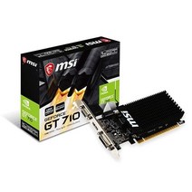MSI 게이밍 지포스 GT 710 2GB GDRR3 64비트 HDCP 지원 DirectX, 1GB_GT 710 1GD3H LP