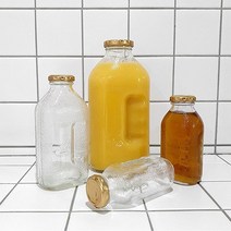 레트로 튼튼한 유리 보리차 물병 오렌지주스 델몬트 주스물병, 180ml, 색상