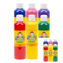 미술놀이 핑거페인트 250ML X 6색 세트 물감놀이 미술재료 유아미술놀이