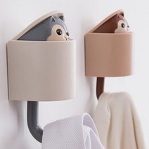 벽부착 깜찍이 다람쥐 부착식 후크 행거 색상랜덤 1개 어린이방 인테리어 소품 벽걸이 홀더 열쇠 가방 유아