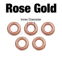 100 세트 4mm 아일렛 그로멧 와셔 금속 라운드 아이 링 수리 신발 가방 의류 벨트 모자 Leathercraft 액세서리, Rose Gold