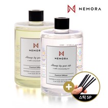 네모라 디퓨저 500ml + 500ml + 섬유스틱5p 디퓨저 세트 방향제, 유칼립투스2P+섬유스틱5P