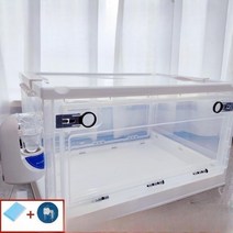 루디아픽 강아지산소방 가정용 고양이 휴대용산소발생기 강아지코막힘, 그레이대형(연결밸브+패드)