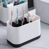 물빠짐 분리세척 가능 모던 칫솔꽂이 전동 칫솔 거치대 블랙 그레이, 칫솔꽂이-블랙, 1개