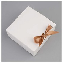 리본포인트 선물상자 포장케이스 기념일 파베초콜릿 30대 카페창업 액세서리, 대-블랙