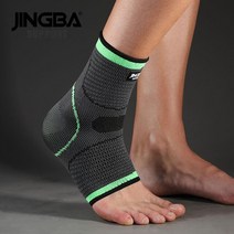 JINGBA 지원 1PCS 3D 압축 나일론 발목 보호대 축구 농구 보호 tobillera deportiva, [06] Green Ankle support, [02] L-XL