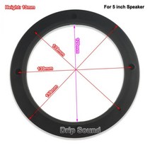 바닥우퍼 서브우퍼 자동차우퍼 4566.5를 위한 1pcs inch car speaker 플라스틱 어댑터 브래킷 링 장착 스페이서 어댑터 플레이트 우퍼 와셔 가스켓, 5인치 스피커용