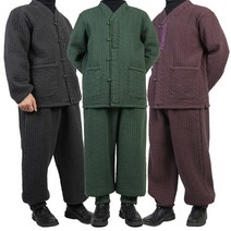 [상암고생활복] 겨울 남자 개량한복 법복 저고리+바지 SET 기모 3가지색상 다동누비세트