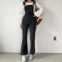 여리보스 포켓 부츠컷 멜빵 데님팬츠(pt577) .드레스날다