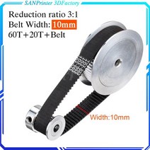 타이밍 벨트 풀리 타임 GT2 타이밍 벨트 풀리 60 개 톱니 20 개 5mm/8mm 감소 3:1/1:3 벨트 폭 6mm 10mm 3D, 20T8 - 60T10_폭 280mm-10mm