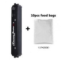 샤오미 220V 가정용 식품 진공 실러 포장 기계 필름 포장기 10pcs 가방 Kichen 도구, Black_KR | 220V