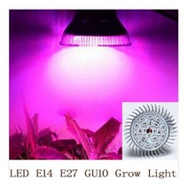 전체 스펙트럼 18W LED 성장 조명 GU10E14E27 스포트 라이트 램프 전구 꽃 식물 온실 수경법 시스템 110V220V 수경 재배 상자, E14