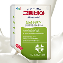 정식품 그린비아 RTH 당뇨솔루션 400ml 20포(경관급식용)_장관계 민감도가 높은 당뇨환자를 위한 전문영양식), 20포