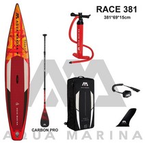 서핑 가볼만한곳 카약 AQUA MARINA RACE 2021 팽창식 서핑 보드 스탠드업 패들 빠른 레이싱 워터 381x66x, 06 SET F