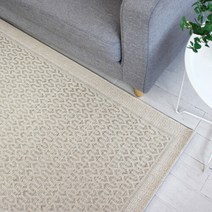 [얀카페트] 소울 벨기에산 사이잘룩 러그 카페트 7056-E515 (155x230cm) 연베이지