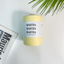 모모커머스 100% 라피아실 종이 가방 뜨개실 대용량 200g 300m, 레몬, 1개