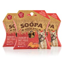 강아지간식 SOOPA 헬시바이트 크랜베리&고구마 50g 식물성 단백질