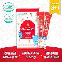 [3+1] 진세노카 키즈 홍삼젤리스틱 (4박스 총56포) - 간편하고 맛있는 아이들 홍삼