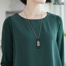 모슬린 엄마옷 스퀘어 목걸이 EAS201005 마담 미시옷 중년여성의류 빅사이즈 50대 60대여성옷