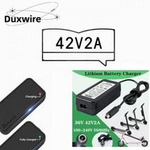 전기자전거 Duxwire-42V2A 리튬 이온 배터리 팩 36V 밸런스 휠 전력 호버보드 스쿠터 E-밸런스 오토바이 자전거 충전기, 04 42V2A Xiaomi, UK