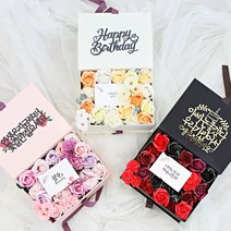비누꽃 기프티기프티 플라워 반전 용돈박스 + 쇼핑백, 블랙, B.용돈봉투형, 봉투형(카드X)