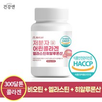 저분자 콜라겐 펩타이드 비오틴 엘라스틴 히알루론산 300달톤 식약청인증 HACCP 60정, 1통