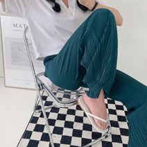 그녀의 신발 빠른배송 8컬러 골라입는 플리츠 부츠컷 팬츠 청록 그린 베이지 레드 네이비 먹색 그레이 블랙