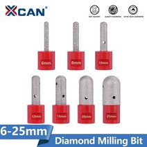 소형 탁상 밀링머신 서프파이프 선반가공 탁상바이스 밀링기 xcan 다이아몬드 밀링 비트 m14 나사 납땜 다이아몬드 볼 노즈 밀링 비트 타일 대리석 콘크리트, 40x25, 1개