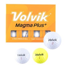 볼빅 마그마 플러스 고반발 비공인 골프공 3피스12알, 옐로우, free