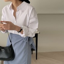 제이앤몰스 여성 뒷트임 면 카라 셔츠 여자 남방 블라우스 W429