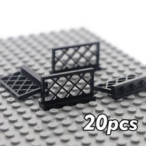 산업용 사다리 도시 친구 집 MOC 부품 울타리 계단 사다리 게이트 빌딩 블록 도어 창 인물 성 정원 벽돌 장, 33 20 black
