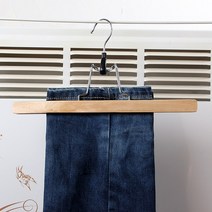 JJ Choice 3p 집게형 일자 원목 바지걸이, 1개, 단일