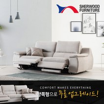 [쉐우드가구] [무료업그레이드]로하스 3인용 벨기에 TERMOLST 초극세사 패브릭 전동, 색상:코발트블루